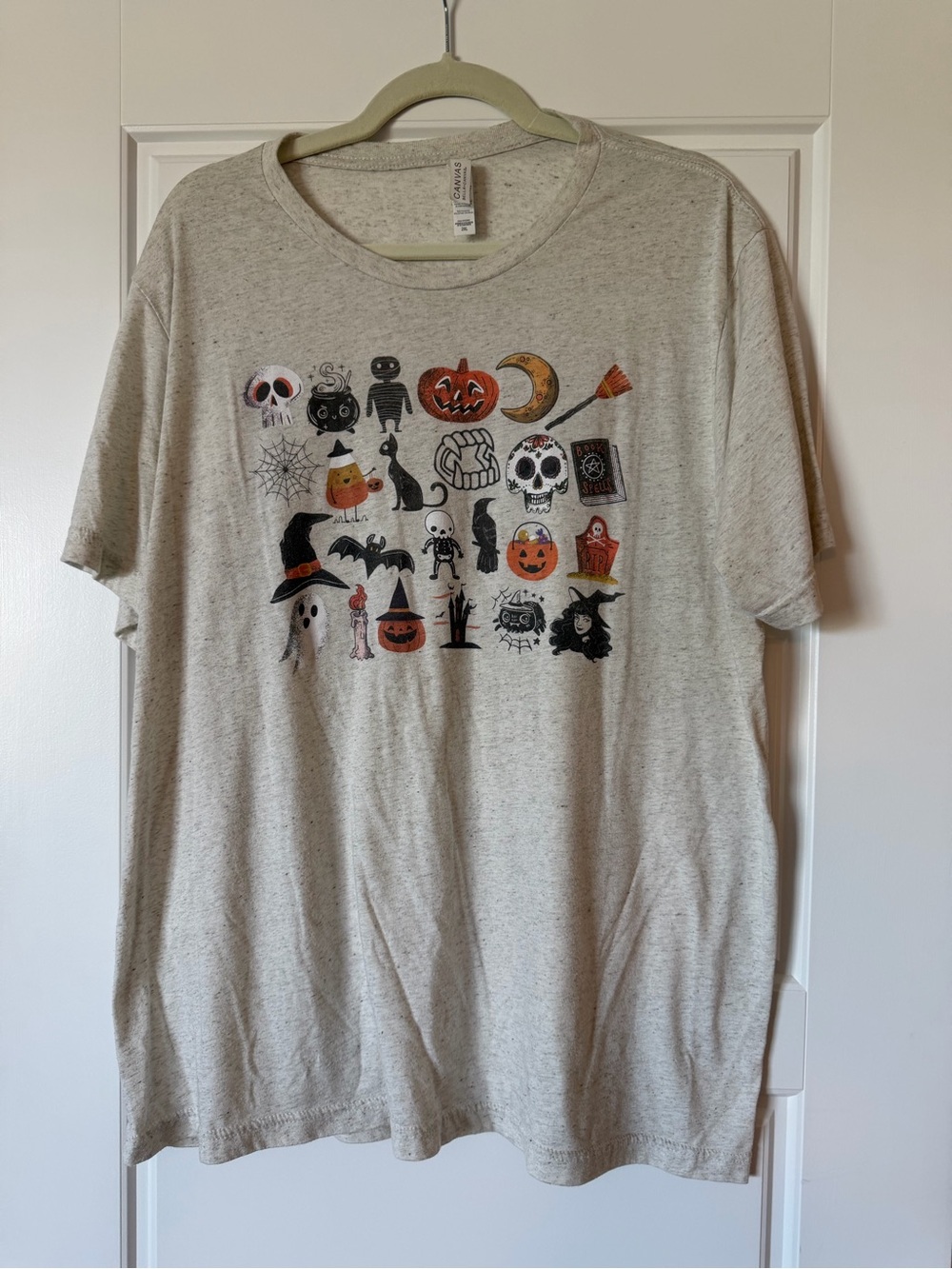 Bella Canvas Halloween graphic  Heather Speckled Tee